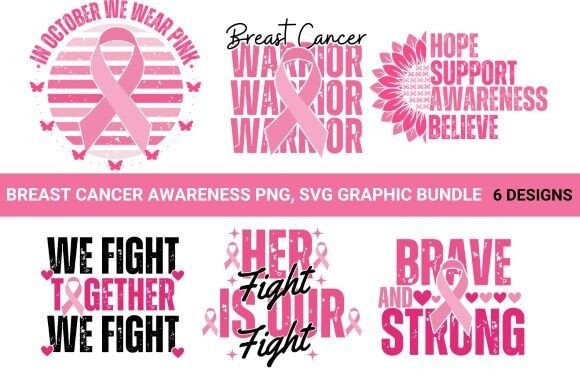Breast Cancer Awareness Svg, Png Bundle