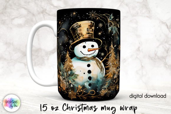 Christmas Snowman Holiday Mug Wrap