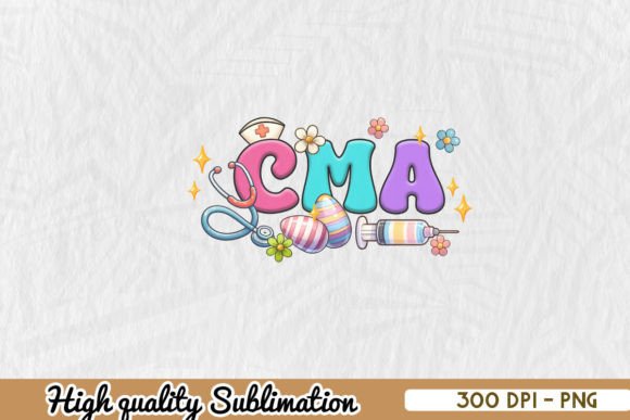 CMA Nurse Easter PNG Sublimation Design