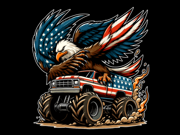 Eagle Riding Monster Truck 4th of July