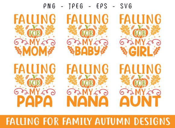 Falling for My Autumn Family Fall SVG