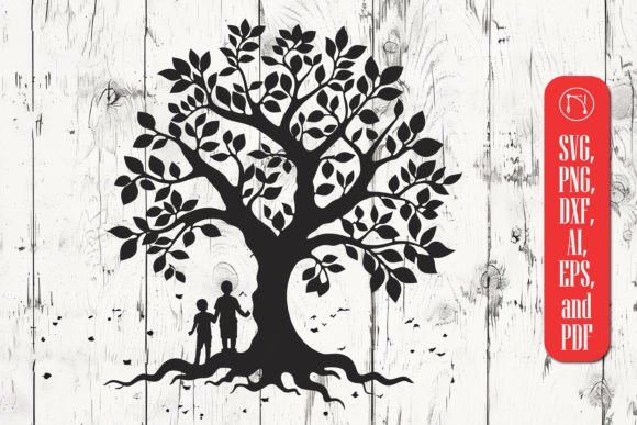 Father's Day Dad Tree SVG Cut File