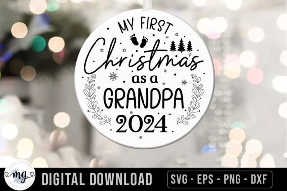 First Christmas As a Grandpa 2024 - SVG