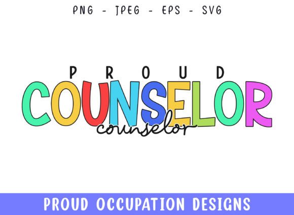 Proud Counselor Profession Design SVG