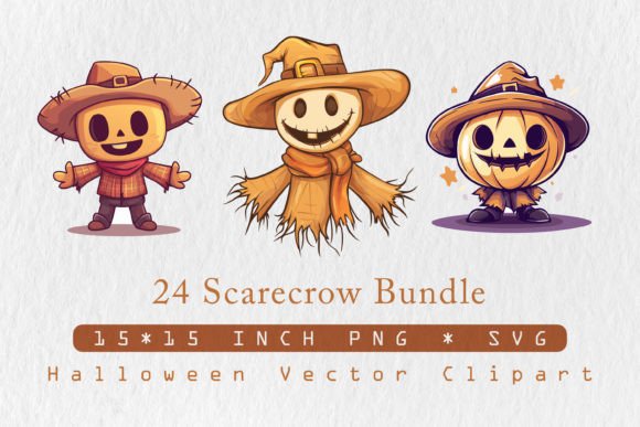 Scarecrow Autumn Halloween SVG Bundle